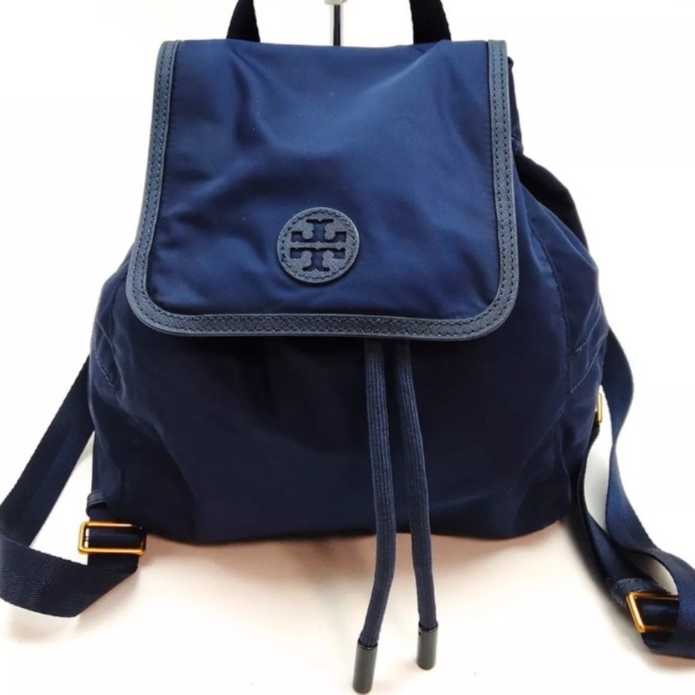 Tory Burch Navy Blue Backpack in very good condition